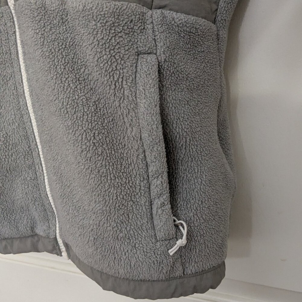 The North Face Women's S Fleece Jacket Full Zip Mock Neck Outdoor Polartech Gray - Picture 7 of 12